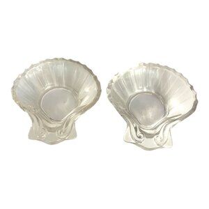 Pair of Antique EAPG Clear Glass Shell Dishes – Indiana Tumbler & Goblet Co. – E